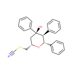 N#CSC[C@@H]1C[C@](O)(c2ccccc2)[C@@H](c2ccccc2)[C@H](c2ccccc2)O1 ZINC000049115292