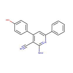 N#Cc1c(-c2ccc(O)cc2)cc(-c2ccccc2)nc1N ZINC000040847233