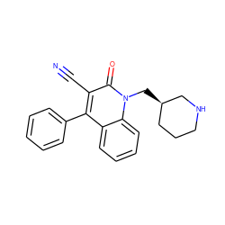 N#Cc1c(-c2ccccc2)c2ccccc2n(C[C@@H]2CCCNC2)c1=O ZINC000095590113