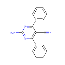 N#Cc1c(-c2ccccc2)nc(N)nc1-c1ccccc1 ZINC000029063803