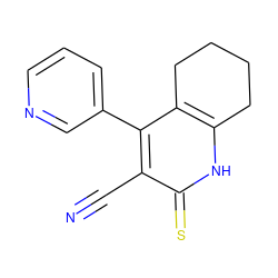 N#Cc1c(-c2cccnc2)c2c([nH]c1=S)CCCC2 ZINC000000434673