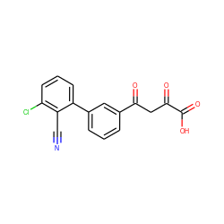 N#Cc1c(Cl)cccc1-c1cccc(C(=O)CC(=O)C(=O)O)c1 ZINC000028115818