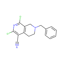 N#Cc1c(Cl)nc(Cl)c2c1CCN(Cc1ccccc1)C2 ZINC000020840698