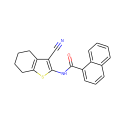 N#Cc1c(NC(=O)c2cccc3ccccc23)sc2c1CCCC2 ZINC000000244029