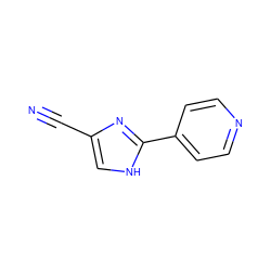 N#Cc1c[nH]c(-c2ccncc2)n1 ZINC000002555422