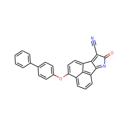 N#Cc1c2c3ccc(Oc4ccc(-c5ccccc5)cc4)c4cccc(c-2nc1=O)c43 ZINC000066074520