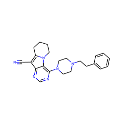 N#Cc1c2n(c3c(N4CCN(CCc5ccccc5)CC4)ncnc13)CCCC2 ZINC000013559622