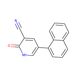 N#Cc1cc(-c2cccc3ccccc23)c[nH]c1=O ZINC000095595339