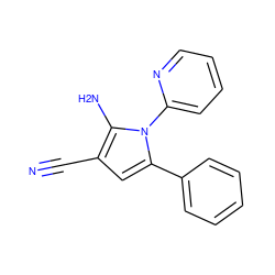 N#Cc1cc(-c2ccccc2)n(-c2ccccn2)c1N ZINC000095559556