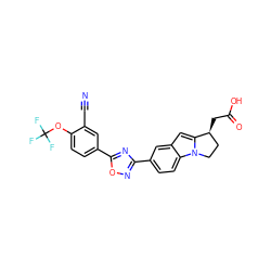 N#Cc1cc(-c2nc(-c3ccc4c(c3)cc3n4CC[C@@H]3CC(=O)O)no2)ccc1OC(F)(F)F ZINC000084671360