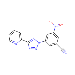 N#Cc1cc(-n2nnc(-c3ccccn3)n2)cc([N+](=O)[O-])c1 ZINC000028526817