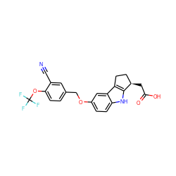 N#Cc1cc(COc2ccc3[nH]c4c(c3c2)CC[C@H]4CC(=O)O)ccc1OC(F)(F)F ZINC000117525030