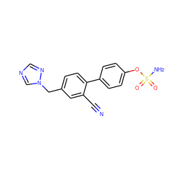 N#Cc1cc(Cn2cncn2)ccc1-c1ccc(OS(N)(=O)=O)cc1 ZINC000045392821