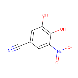 N#Cc1cc(O)c(O)c([N+](=O)[O-])c1 ZINC000027985035