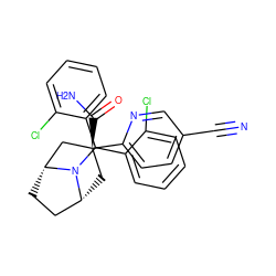 N#Cc1ccc([C@]2(C(N)=O)C[C@@H]3CC[C@H](C2)N3C(c2ccccc2Cl)c2ccccc2Cl)nc1 ZINC000103225031