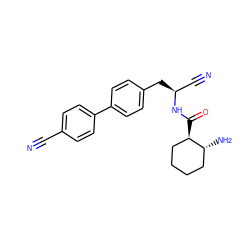 N#Cc1ccc(-c2ccc(C[C@@H](C#N)NC(=O)[C@@H]3CCCC[C@H]3N)cc2)cc1 ZINC001772654769