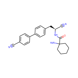 N#Cc1ccc(-c2ccc(C[C@@H](C#N)NC(=O)C3(N)CCCCC3)cc2)cc1 ZINC000169347424