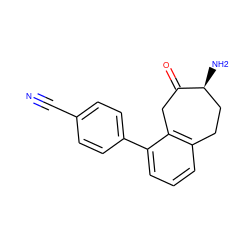 N#Cc1ccc(-c2cccc3c2CC(=O)[C@@H](N)CC3)cc1 ZINC000473082470