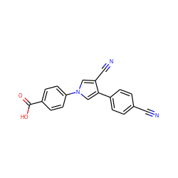 N#Cc1ccc(-c2cn(-c3ccc(C(=O)O)cc3)cc2C#N)cc1 ZINC000200823529