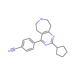 N#Cc1ccc(-c2nc(C3CCCC3)nc3c2CCNCC3)cc1 ZINC000029126624