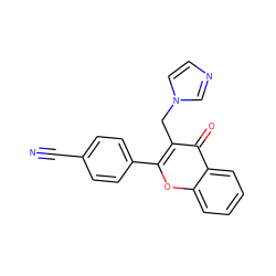 N#Cc1ccc(-c2oc3ccccc3c(=O)c2Cn2ccnc2)cc1 ZINC000036088224