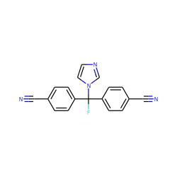 N#Cc1ccc(C(F)(c2ccc(C#N)cc2)n2ccnc2)cc1 ZINC000028639103