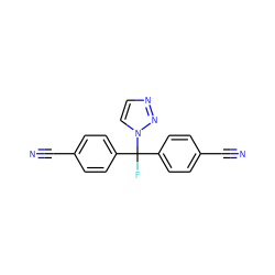 N#Cc1ccc(C(F)(c2ccc(C#N)cc2)n2ccnn2)cc1 ZINC000028638972