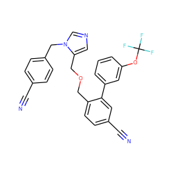 N#Cc1ccc(Cn2cncc2COCc2ccc(C#N)cc2-c2cccc(OC(F)(F)F)c2)cc1 ZINC000028365011