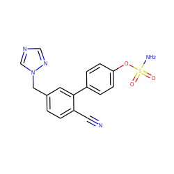 N#Cc1ccc(Cn2cncn2)cc1-c1ccc(OS(N)(=O)=O)cc1 ZINC000045356957