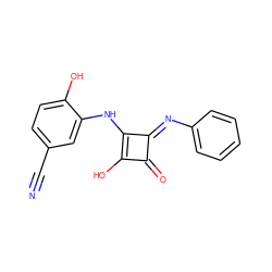 N#Cc1ccc(O)c(Nc2c(O)c(=O)/c2=N\c2ccccc2)c1 ZINC000101087125