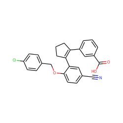 N#Cc1ccc(OCc2ccc(Cl)cc2)c(C2=C(c3cccc(C(=O)O)c3)CCC2)c1 ZINC000028819276