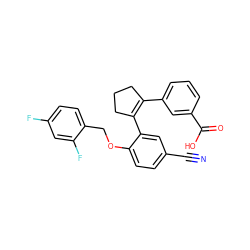 N#Cc1ccc(OCc2ccc(F)cc2F)c(C2=C(c3cccc(C(=O)O)c3)CCC2)c1 ZINC000028819274