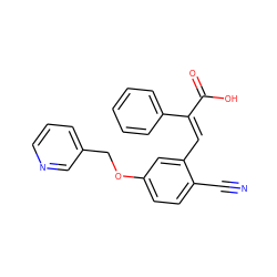 N#Cc1ccc(OCc2cccnc2)cc1/C=C(/C(=O)O)c1ccccc1 ZINC000013780369