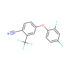 N#Cc1ccc(Oc2ccc(F)cc2F)cc1C(F)(F)F ZINC000036805613