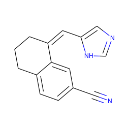 N#Cc1ccc2c(c1)/C(=C\c1cnc[nH]1)CCC2 ZINC000039200621