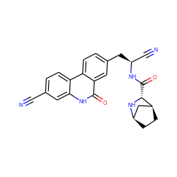 N#Cc1ccc2c(c1)[nH]c(=O)c1cc(C[C@@H](C#N)NC(=O)[C@H]3N[C@@H]4CC[C@H]3C4)ccc12 ZINC000219325260