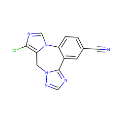 N#Cc1ccc2c(c1)-c1ncnn1Cc1c(Cl)ncn1-2 ZINC000035994728