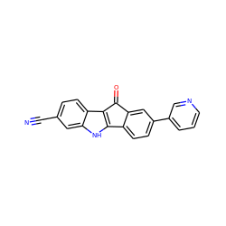 N#Cc1ccc2c3c([nH]c2c1)-c1ccc(-c2cccnc2)cc1C3=O ZINC000653861781