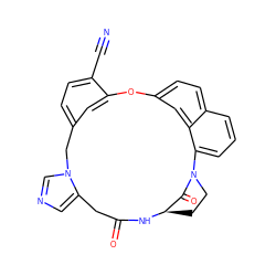 N#Cc1ccc2cc1Oc1ccc3cccc(c3c1)N1CC[C@@H](NC(=O)Cc3cncn3C2)C1=O ZINC000013473916