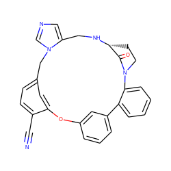 N#Cc1ccc2cc1Oc1cccc(c1)-c1ccccc1N1CC[C@@H](NCc3cncn3C2)C1=O ZINC000013473913