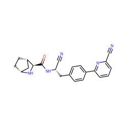 N#Cc1cccc(-c2ccc(C[C@@H](C#N)NC(=O)[C@H]3N[C@@H]4CC[C@H]3C4)cc2)n1 ZINC000221941343