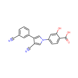 N#Cc1cccc(-c2cn(-c3ccc(C(=O)O)c(O)c3)cc2C#N)c1 ZINC000200827300