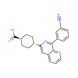 N#Cc1cccc(-c2nc([C@H]3CC[C@H](C(=O)O)CC3)cc3cccnc23)c1 ZINC000254093864