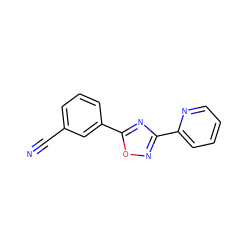 N#Cc1cccc(-c2nc(-c3ccccn3)no2)c1 ZINC000000008977