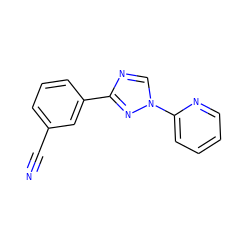 N#Cc1cccc(-c2ncn(-c3ccccn3)n2)c1 ZINC000013582342