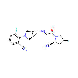 N#Cc1cccc(F)c1N1C[C@H]2[C@H](NCC(=O)N3C[C@@H](F)C[C@H]3C#N)[C@H]2C1 ZINC000101180607