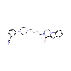 N#Cc1cccc(N2CCN(CCCCN3CCn4c(cc5ccccc54)C3=O)CC2)c1 ZINC000040975180