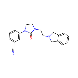 N#Cc1cccc(N2CCN(CCN3Cc4ccccc4C3)C2=O)c1 ZINC000043069790