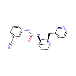 N#Cc1cccc(NC(=O)N[C@@H]2C3CCN(CC3)[C@@H]2Cc2cccnc2)c1 ZINC000028523979