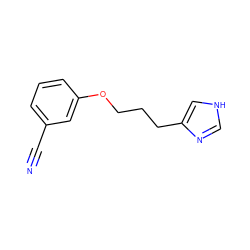 N#Cc1cccc(OCCCc2c[nH]cn2)c1 ZINC000013580341